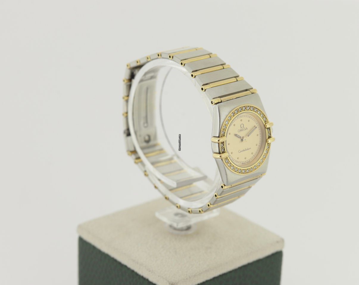 Omega Constellation 18k Gold & Steel & Diamonds Ladies Watch