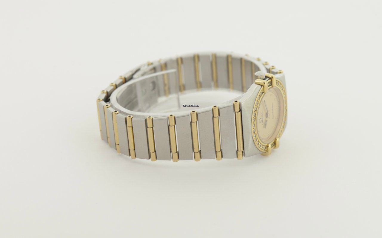Omega Constellation 18k Gold & Steel & Diamonds Ladies Watch
