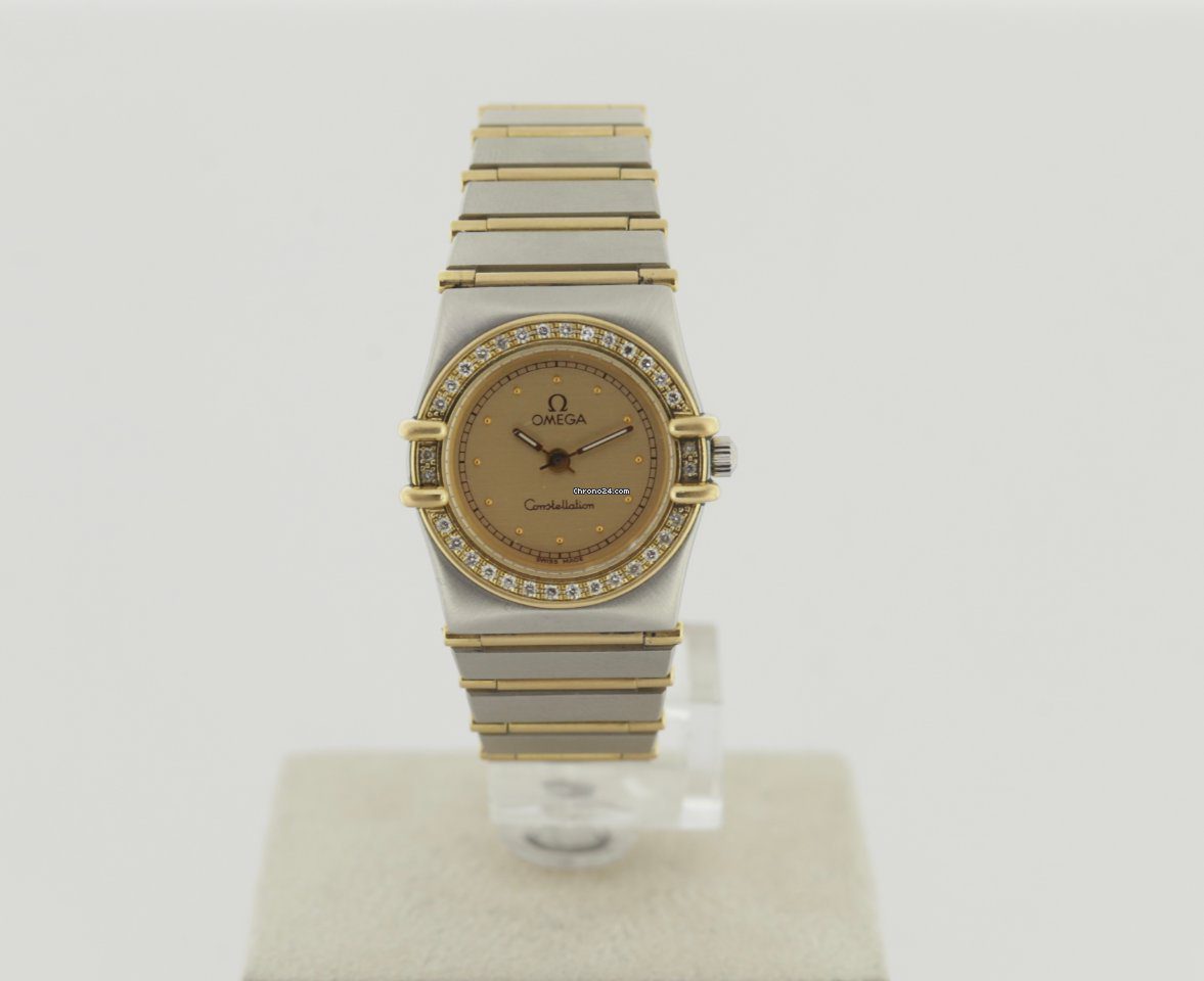 Omega Constellation 18k Gold & Steel & Diamonds Ladies Watch