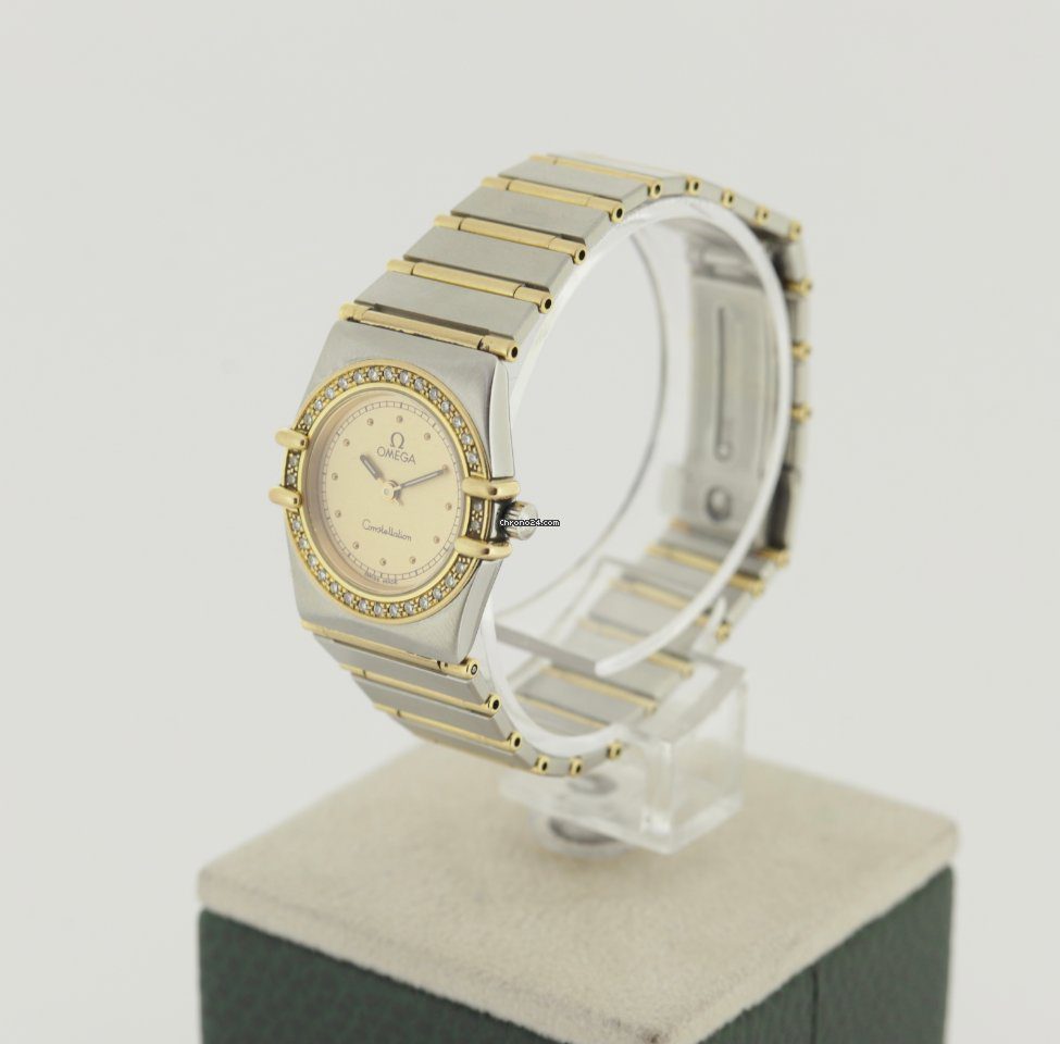 Omega Constellation 18k Gold & Steel & Diamonds Ladies Watch