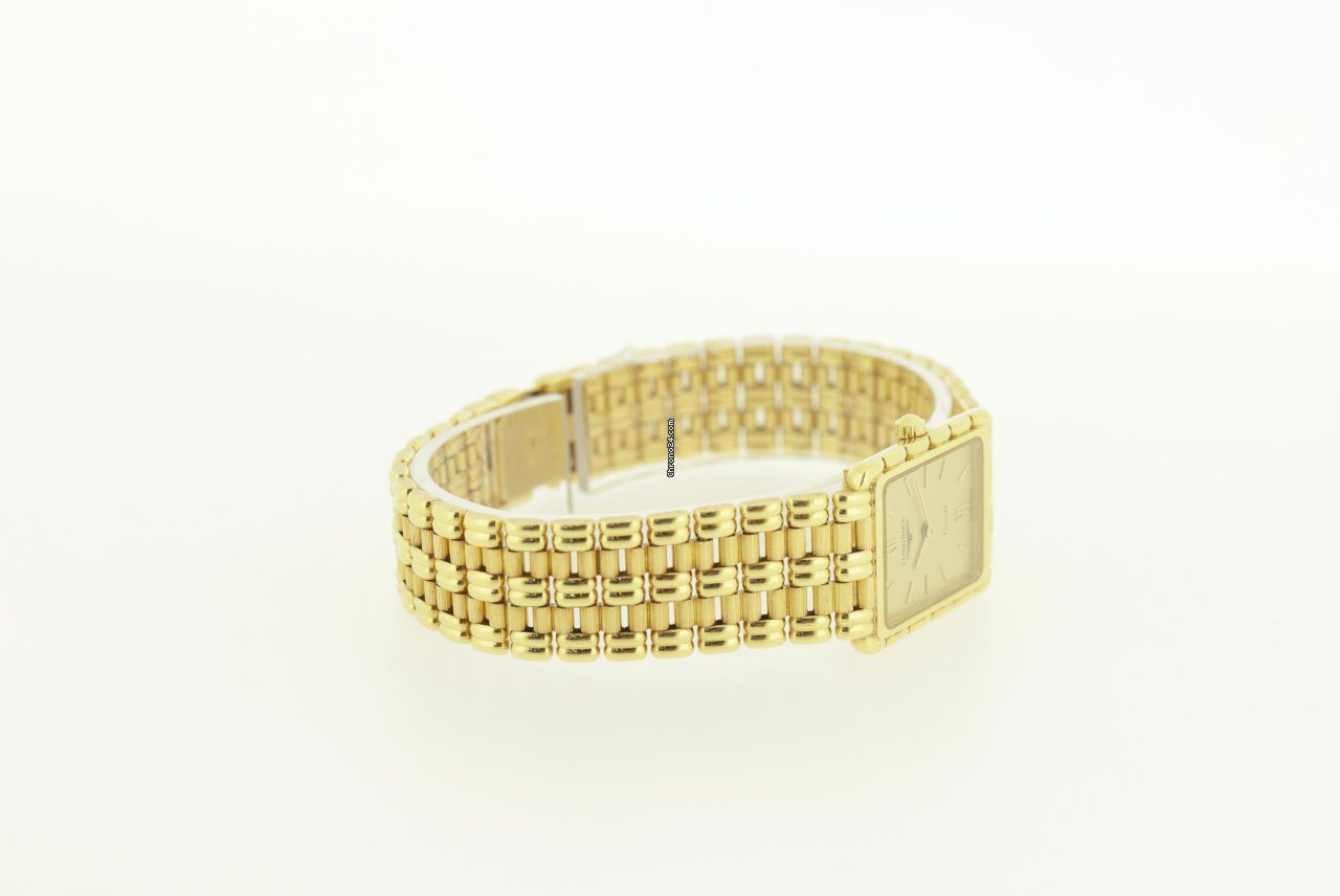 Longines 18k Solid Yellow Gold Square 90s Box/Papers