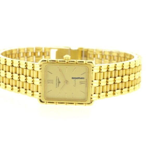 Longines 18k Solid Yellow Gold Square 90s Box/Papers
