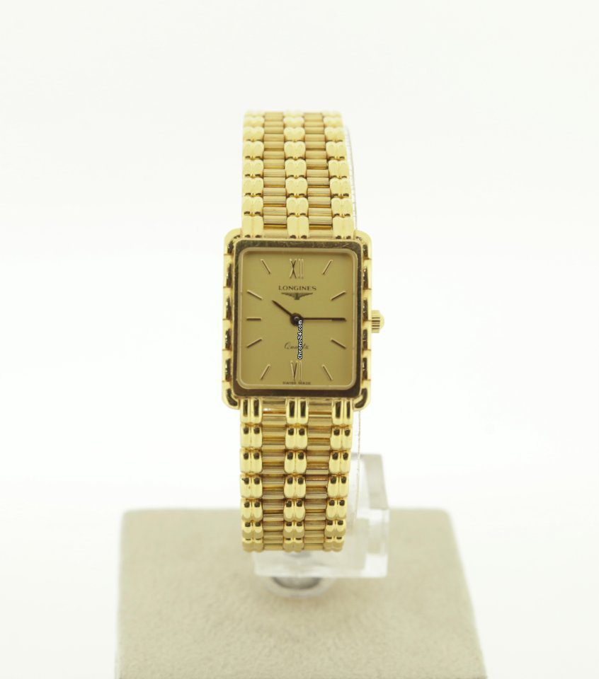 Longines 18k Solid Yellow Gold Square 90s Box/Papers