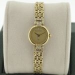 Bueche Girod 9k Gold Ladies Diamond Quartz Watch