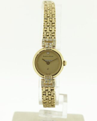 Bueche Girod 9k Gold Ladies Diamond Quartz Watch