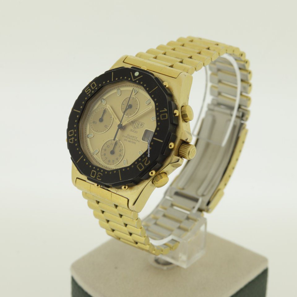 Heuer 3000 Chronograph Gold Plated 36mm - Very Rare Watch Heuer 3000 Chronograph Gold Plated 36mm - Very Rare Watch