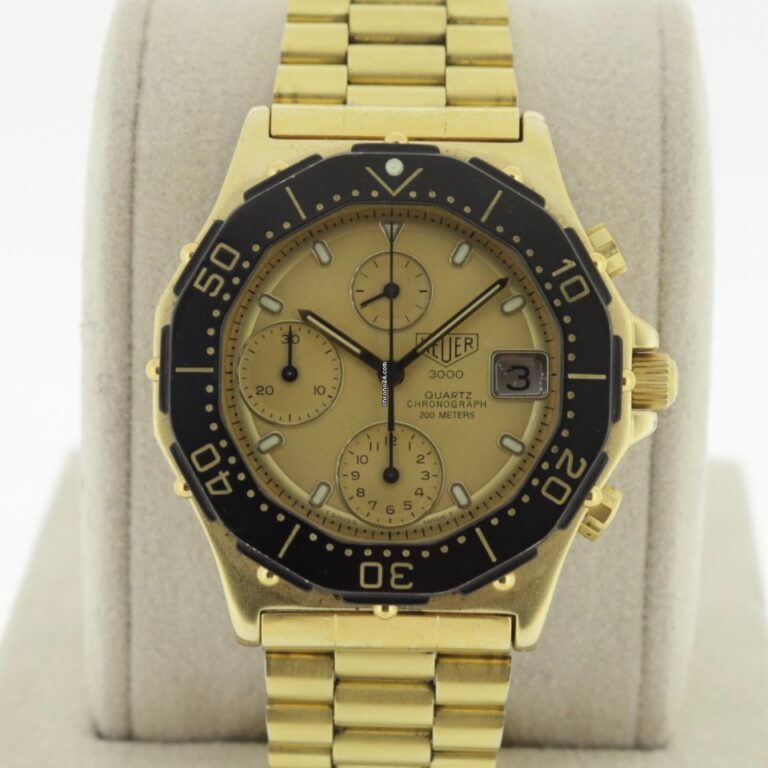 Heuer 3000 Chronograph Gold Plated 36mm - Very Rare Watch