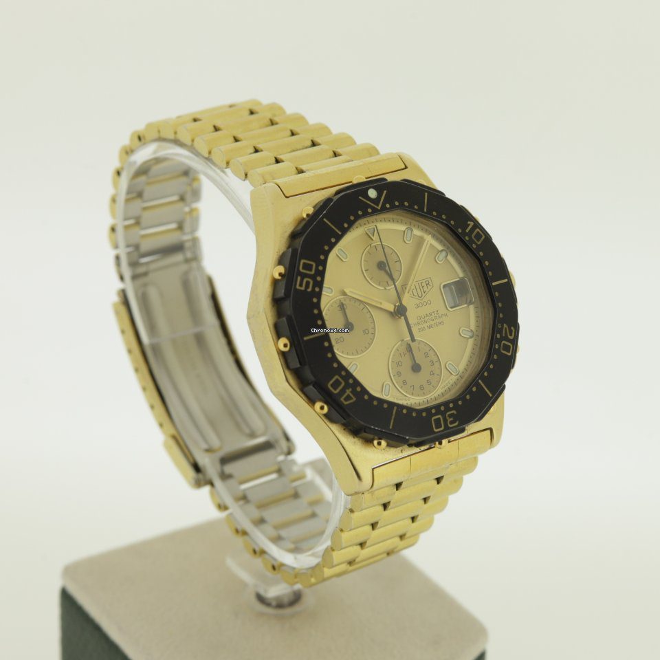 Heuer 3000 Chronograph Gold Plated 36mm - Very Rare Watch Heuer 3000 Chronograph Gold Plated 36mm - Very Rare Watch