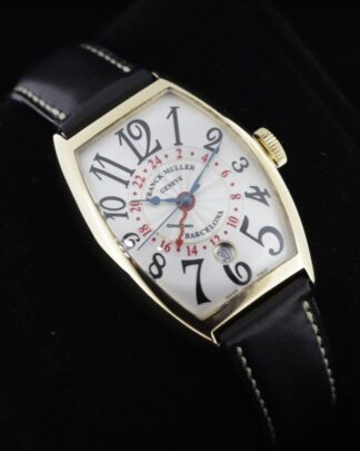 Franck Muller 5850 Casablanca Barcelona 18k Yellow Gold Dual Time Automatic