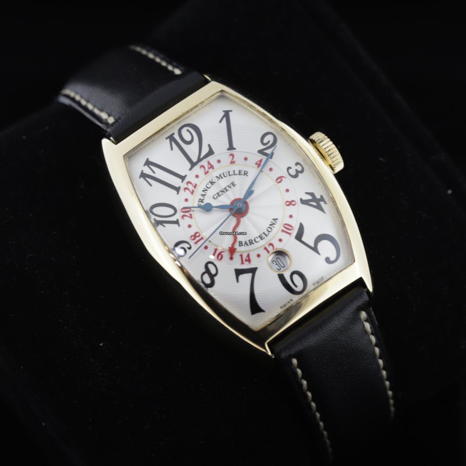 Franck Muller 5850 Casablanca Barcelona 18k Yellow Gold Dual Time Automatic Franck Muller 5850 Casablanca Barcelona 18k Yellow Gold Dual Time Automatic
