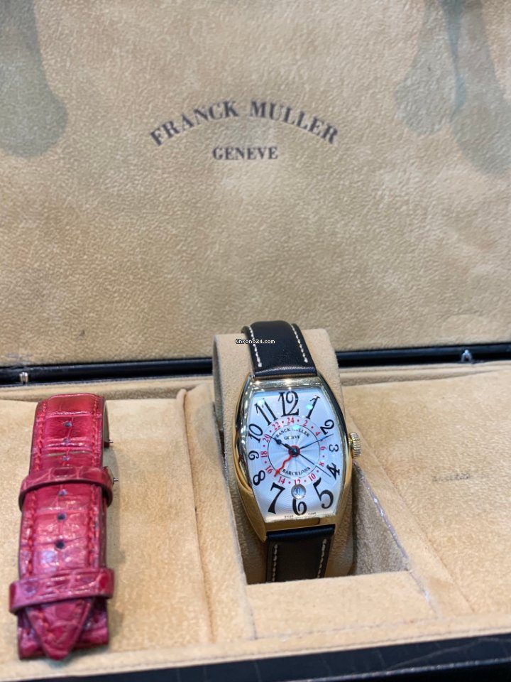 Franck Muller 5850 Casablanca Barcelona 18k Yellow Gold Dual Time Automatic Franck Muller 5850 Casablanca Barcelona 18k Yellow Gold Dual Time Automatic