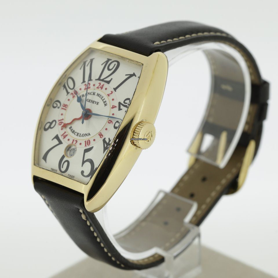 Franck Muller 5850 Casablanca Barcelona 18k Yellow Gold Dual Time Automatic Franck Muller 5850 Casablanca Barcelona 18k Yellow Gold Dual Time Automatic
