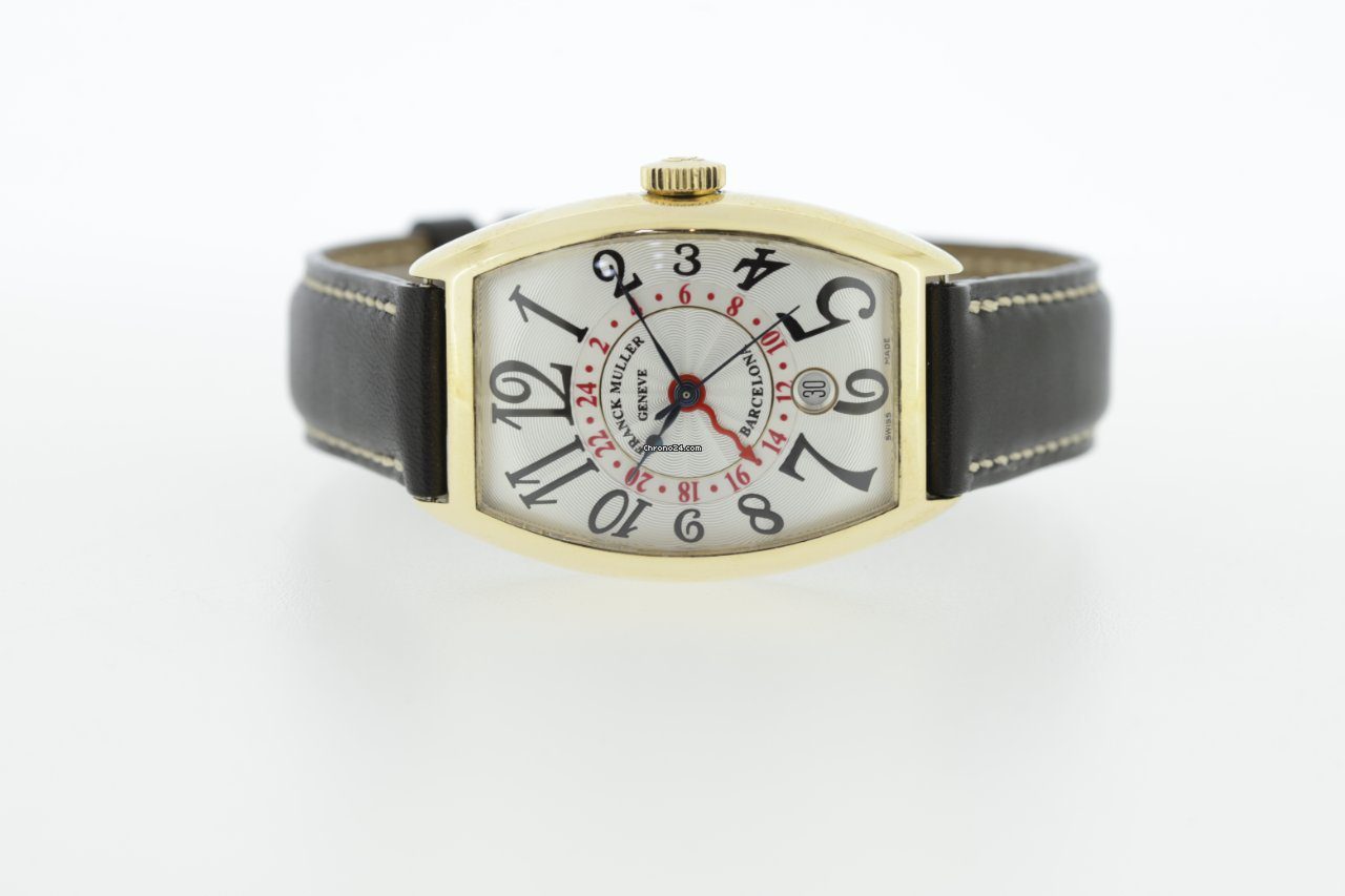 Franck Muller 5850 Casablanca Barcelona 18k Yellow Gold Dual Time Automatic Franck Muller 5850 Casablanca Barcelona 18k Yellow Gold Dual Time Automatic