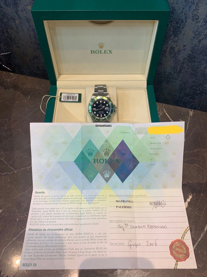 Rolex Submariner "Kermit" 16610 LV Box/Papers