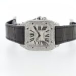 Cartier Santos 100 Factory Diamonds Automatic Watch