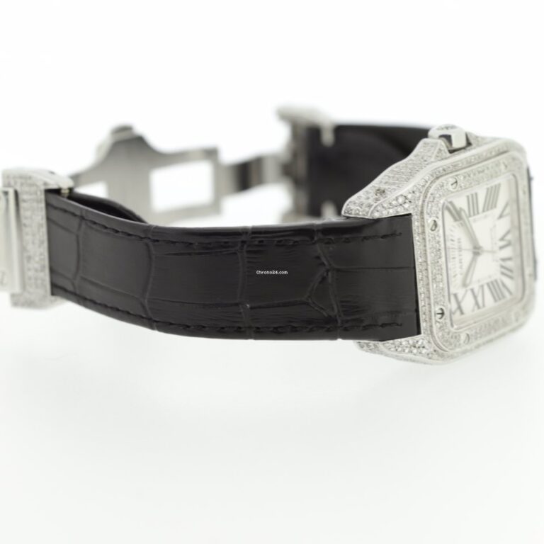 Cartier Santos 100 Factory Diamonds Automatic Watch