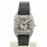 Cartier Santos 100 Factory Diamonds Automatic Watch