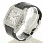 Cartier Santos 100 Factory Diamonds Automatic Watch