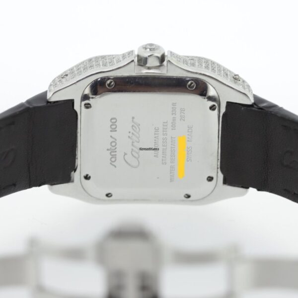 Cartier Santos 100 Factory Diamonds Automatic Watch