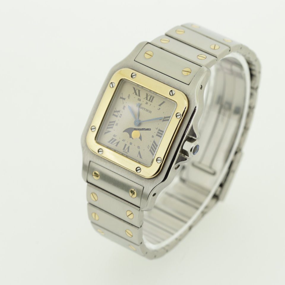 Cartier Santos Moonphase Quartz Watch