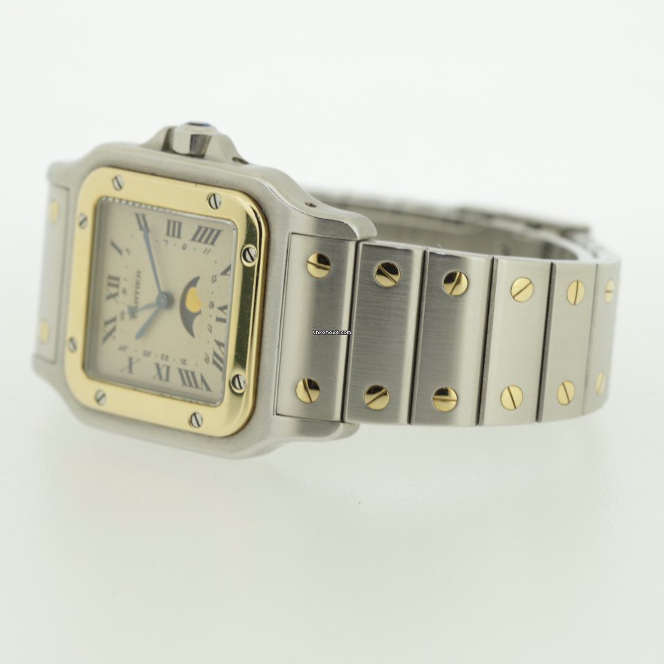 Cartier Santos Moonphase Quartz Watch