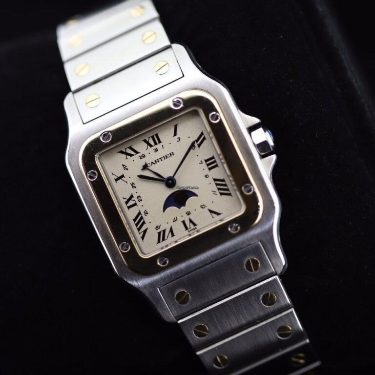 Cartier Santos Moonphase Quartz Watch
