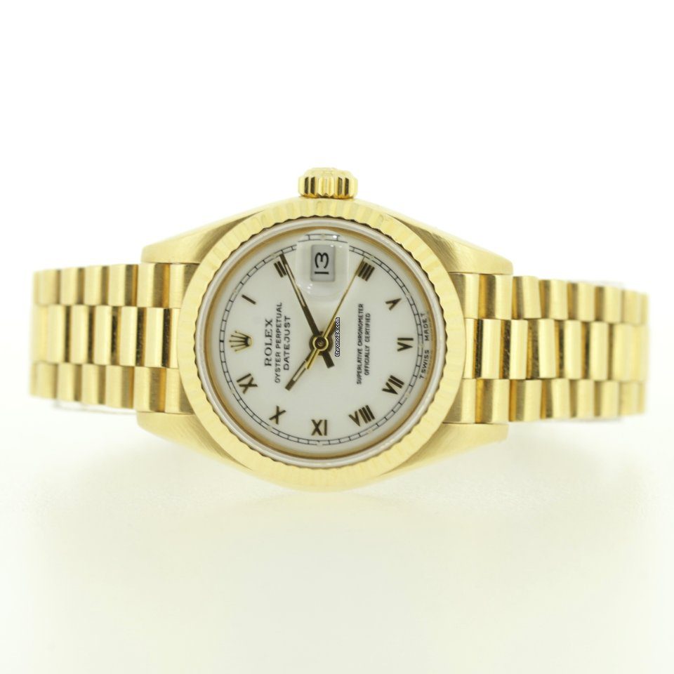 Rolex Lady-Datejust White Roman Numeral Dial Automatic Watch