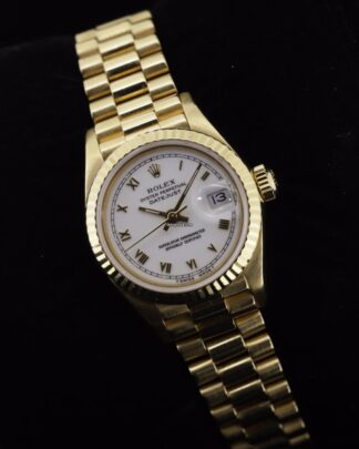 Rolex Lady-Datejust White Roman Numeral Dial Automatic Watch