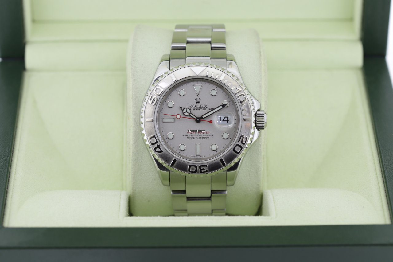Rolex Yacht Master 40 Platinum Bezel Automatic Watch