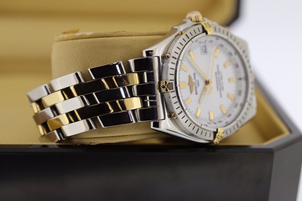 Breitling Windrider Steel & Gold Automatic Watch Breitling Windrider Steel & Gold Automatic Watch
