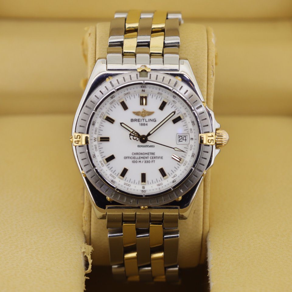 Breitling Windrider Steel & Gold Automatic Watch Breitling Windrider Steel & Gold Automatic Watch