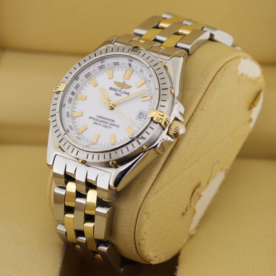 Breitling Windrider Steel & Gold Automatic Watch Breitling Windrider Steel & Gold Automatic Watch