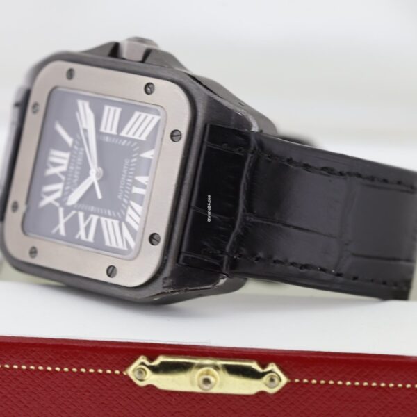 Cartier Santos 100 XL Black Automatic Watch 2656
