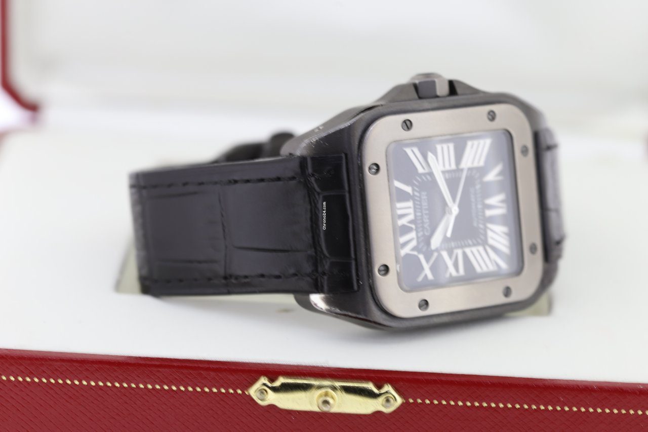 Cartier Santos 100 XL Black Automatic Watch 2656 Cartier Santos 100 XL Black Automatic Watch 2656