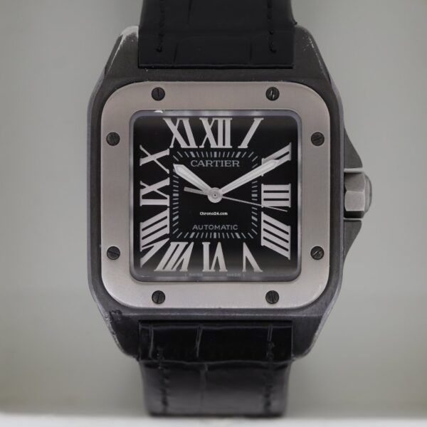 Cartier Santos 100 XL Black Automatic Watch 2656