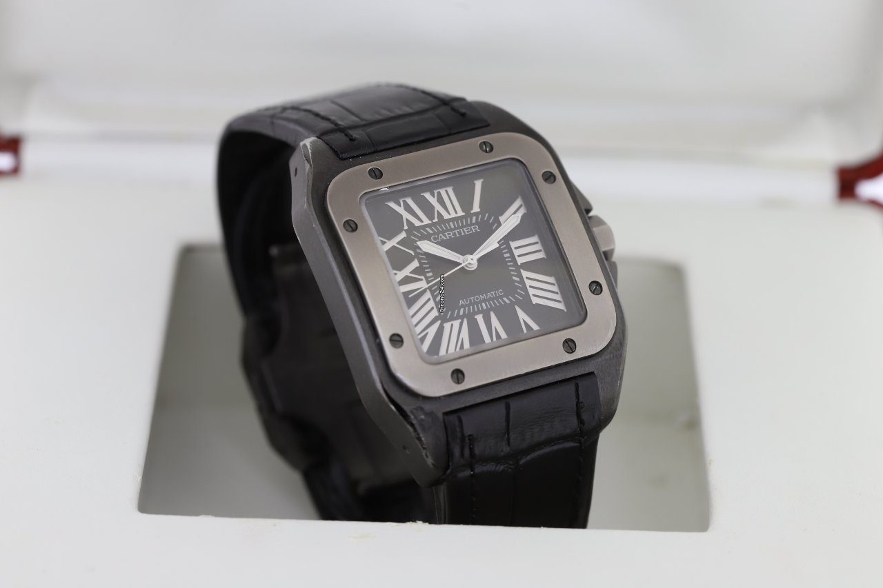 Cartier Santos 100 XL Black Automatic Watch 2656 Cartier Santos 100 XL Black Automatic Watch 2656