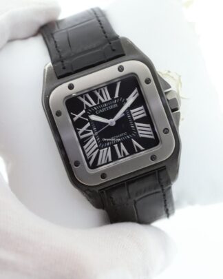 Cartier Santos 100 XL Black Automatic Watch 2656
