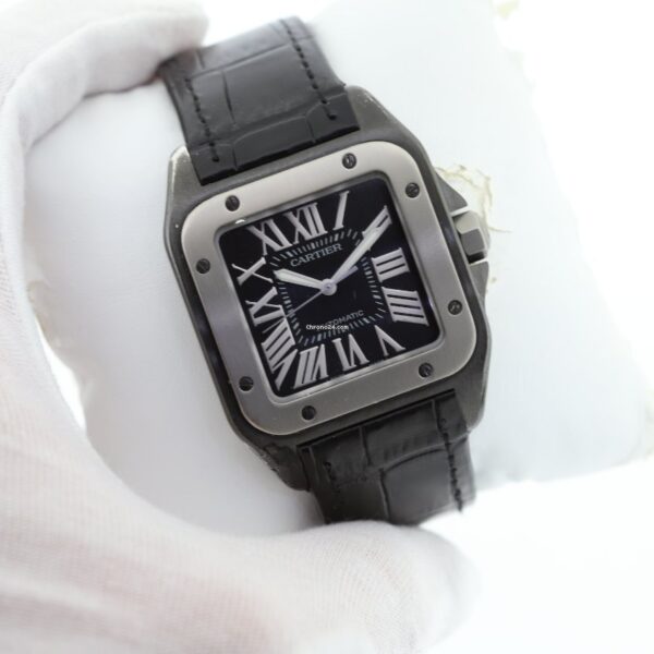 Cartier Santos 100 XL Black Automatic Watch 2656