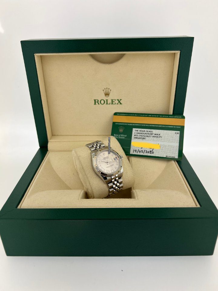 Rolex Datejust 31 Rosé Silver Automatic Ladies Watch 178274