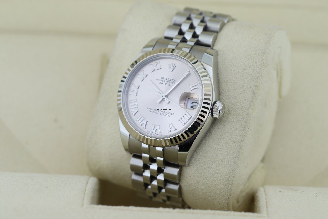 Rolex Datejust 31 Rosé Silver Automatic Ladies Watch 178274