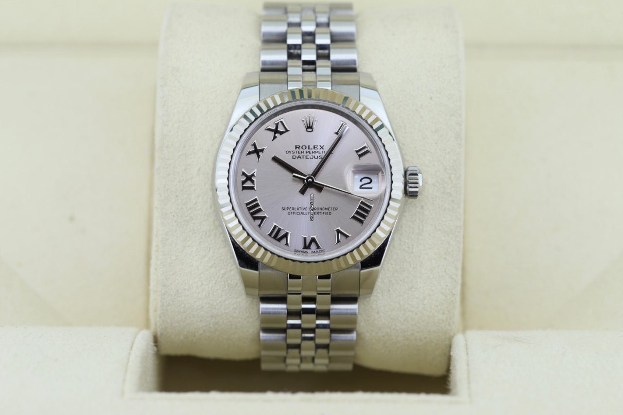 Rolex Datejust 31 Rosé Silver Automatic Ladies Watch 178274