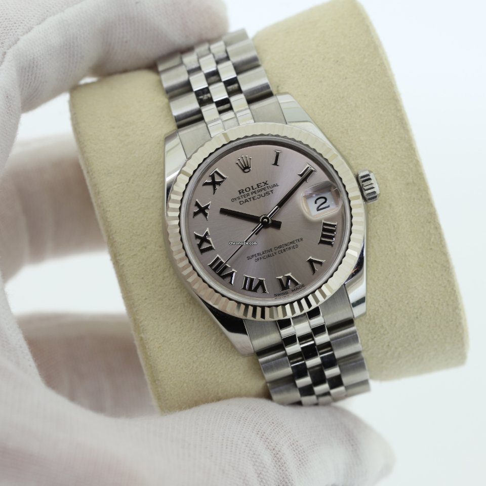 Rolex Datejust 31 Rosé Silver Automatic Ladies Watch 178274