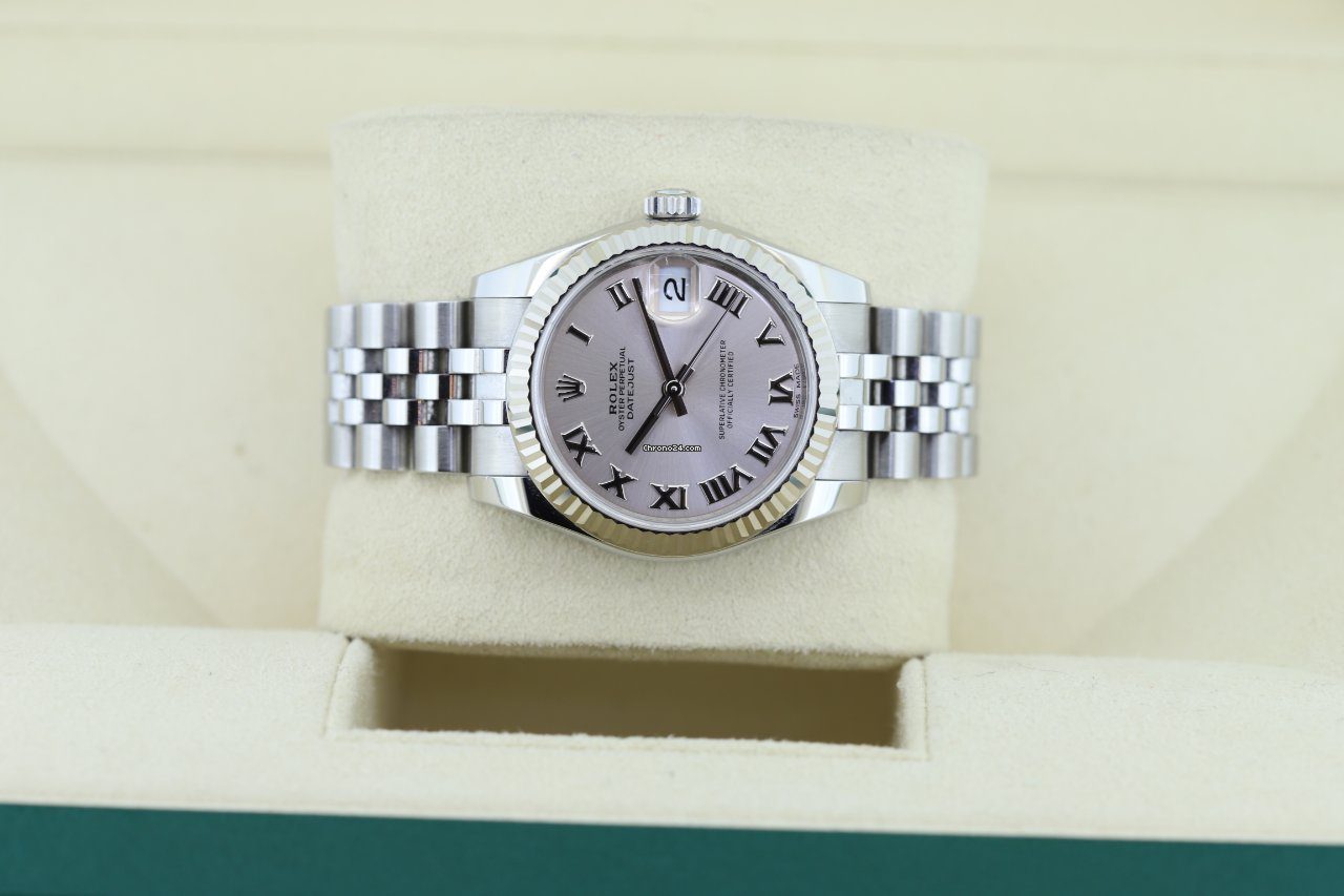 Rolex Datejust 31 Rosé Silver Automatic Ladies Watch 178274