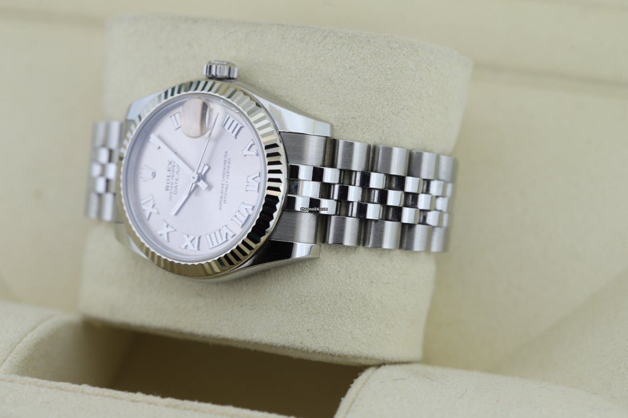 Rolex Datejust 31 Rosé Silver Automatic Ladies Watch 178274