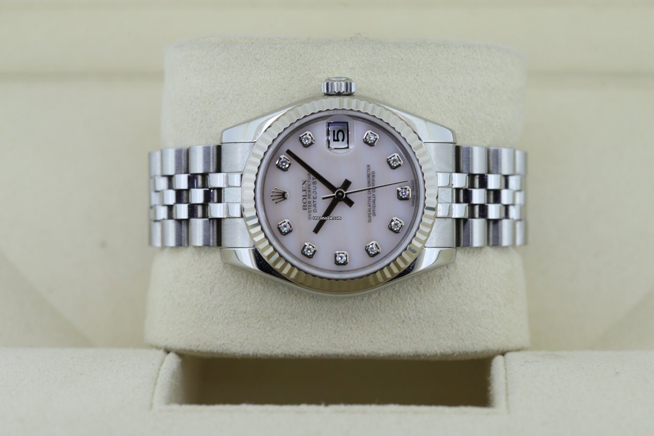 Rolex Datejust 31 Pink Pearl Dial Automatic Ladies Watch 178274