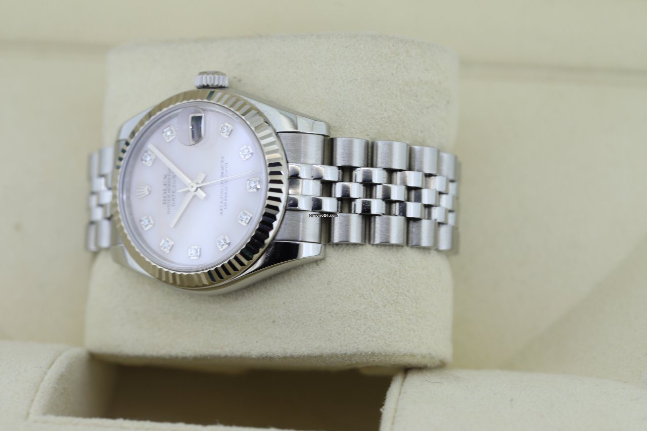 Rolex Datejust 31 Pink Pearl Dial Automatic Ladies Watch 178274