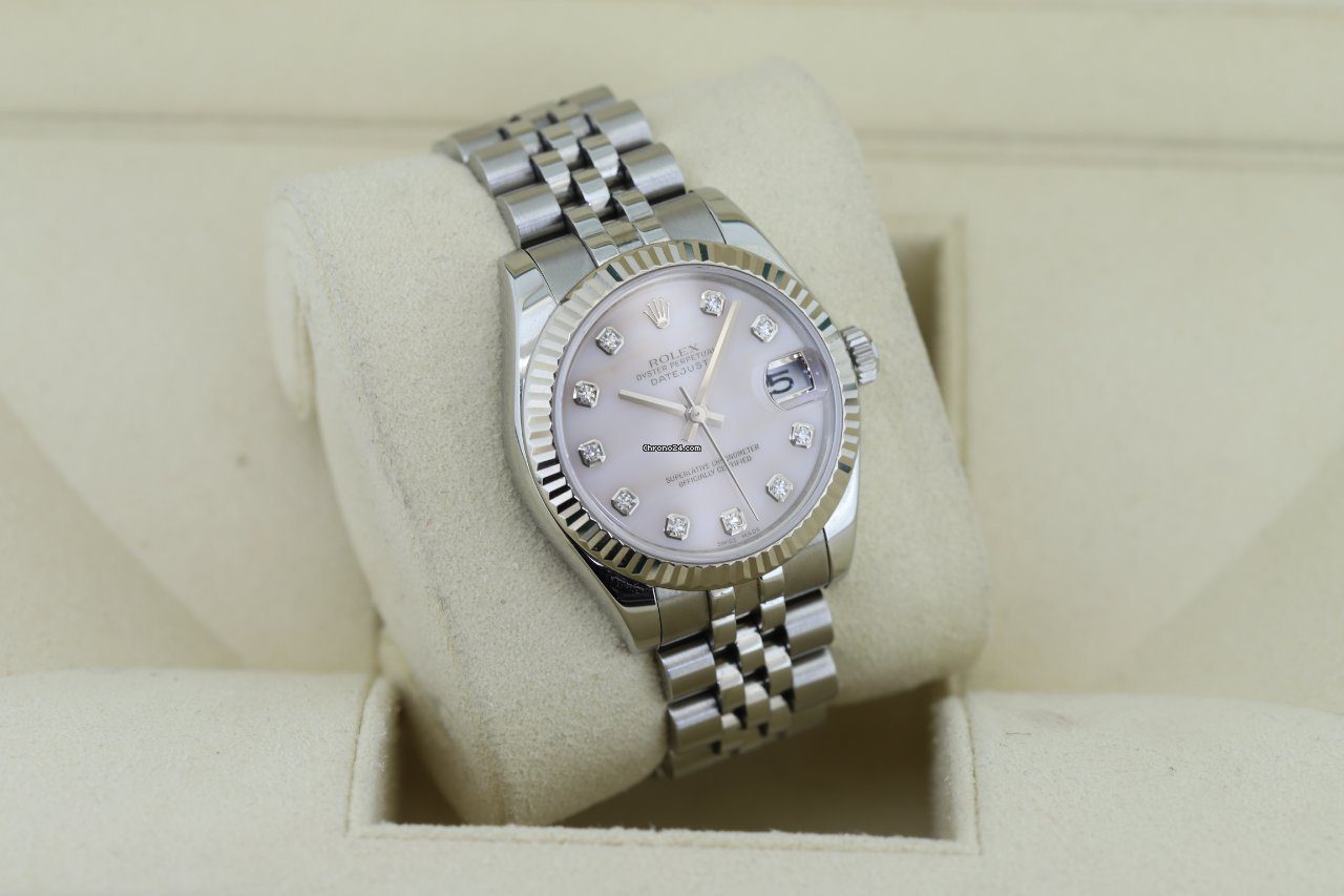 Rolex Datejust 31 Pink Pearl Dial Automatic Ladies Watch 178274