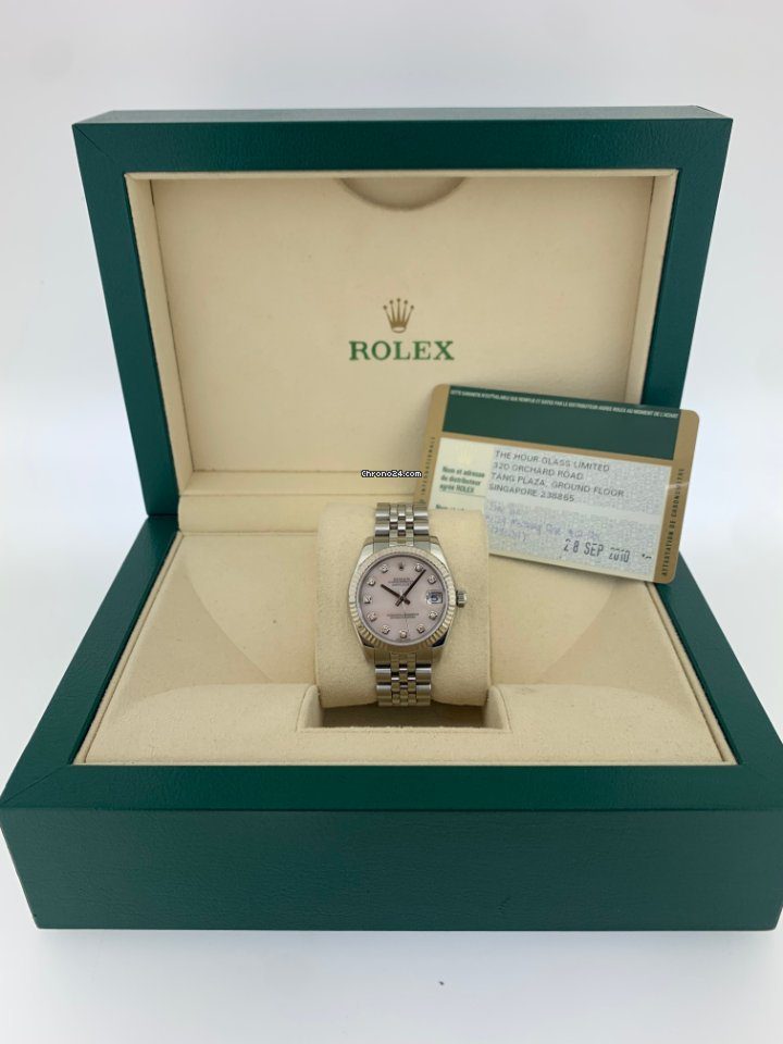 Rolex Datejust 31 Pink Pearl Dial Automatic Ladies Watch 178274
