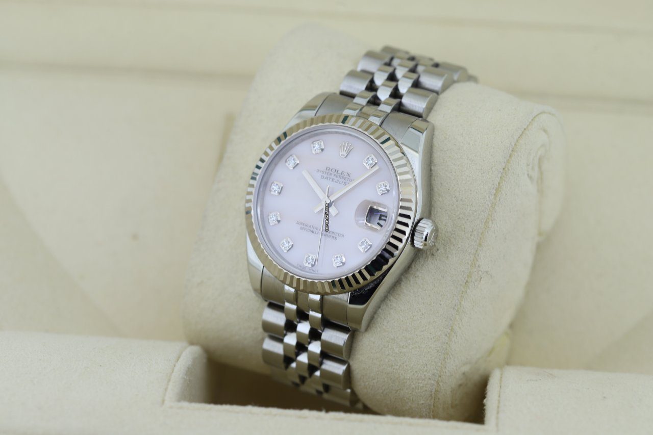 Rolex Datejust 31 Pink Pearl Dial Automatic Ladies Watch 178274