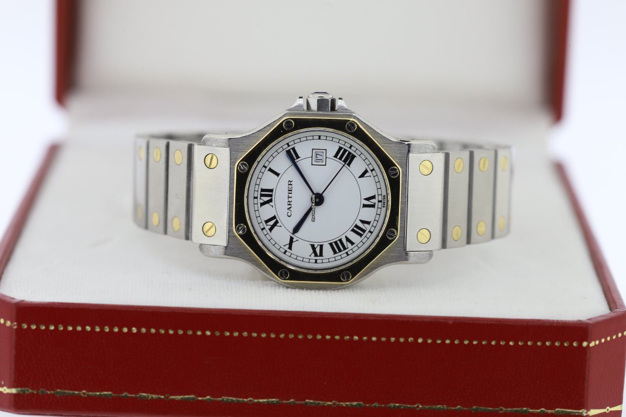 Cartier Santos Ronde Octagon Steel & Gold Automatic Ladies Watch Cartier Santos Ronde Octagon Steel & Gold Automatic Ladies Watch